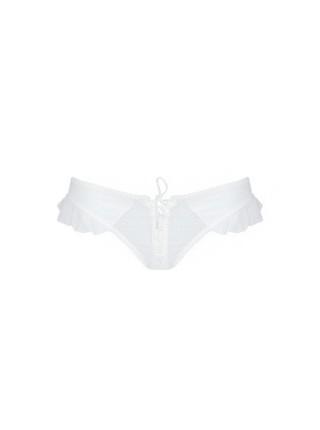 Porns in peas, with ruffles and lace Fatin Thong White L/XL - PASSION
