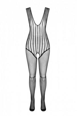 Сітчастий тілесний бодістокінг з малюнком боді та гетр Casmir CA006