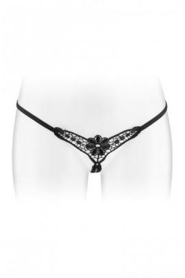 String panties with access Fashion Secret Danuta Black