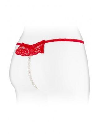 Thong panties with pearl thread Fashion Secret Katia Red