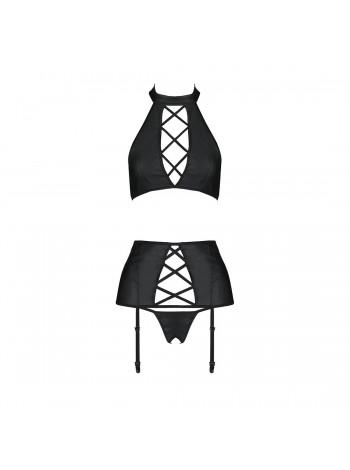 Eco -Scheirs with NANCY Set Black S/M - Passion Top, Panties and Mr.