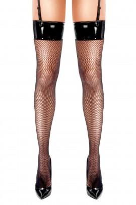 Stockings mesh with vinyl riding Anne deleses Domina T2