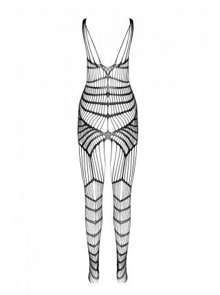 Телесный ажурный бодистокинг со сложным вертикальным плетением Casmir CA004