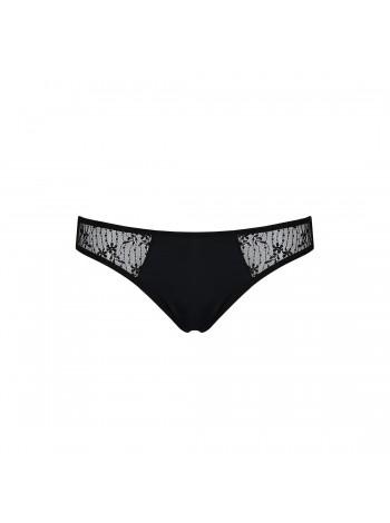 Трусики-сліпи з мереживною сіточкою Dina Thong black S/M - Passion