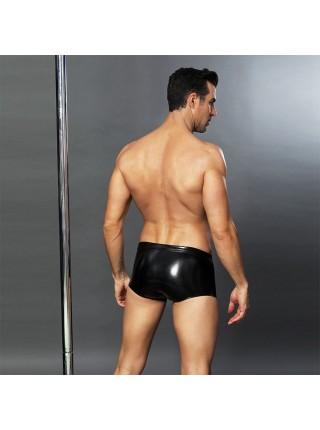 Еротичні чоловічі лакові труси зі шнурівкою S/M