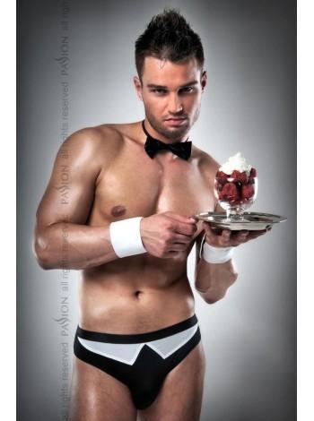 Male Erotic Waiter Suit Passion 020 Slip Black S / M: Panties, Butterfly, Cuffs