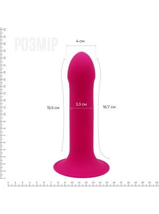 Dildo with vibration Adrien Lastic Hitsens 2 Pink, excellent for strap-on, max diameter 4cm, length 17.2cm
