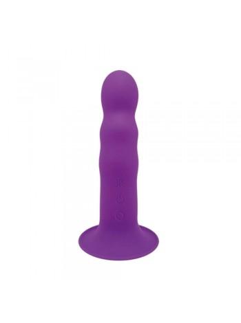 Dildo with vibration Adrien Lastic Hitsens 3 Purple, excellent for strap-on, diameter 4cm, length 18.2cm