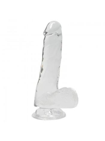 Transparent dildo on the Alive Jelly Dildo Pepito suction cup, 15,5x3,5cm