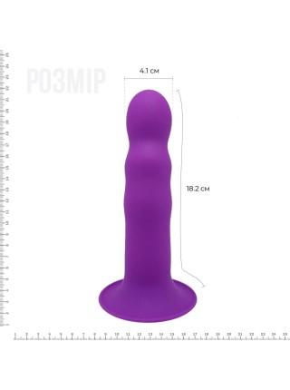 Dildo with vibration Adrien Lastic Hitsens 3 Purple, excellent for strap-on, diameter 4cm, length 18.2cm