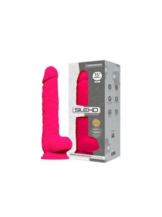 Фаллоимитатор SilexD Kingston Pink (MODEL 15in), двухслойный, силикон+Silexpan, диаметр 7 см