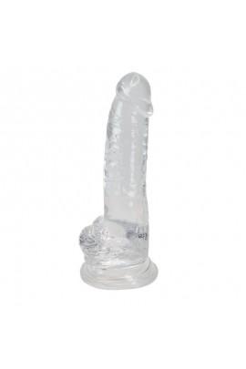 Прозрачный фаллоимитатор Alive Jelly Dildo Torrent, ТПЕ, присоска, диаметр 4.5см, длина 20,6см