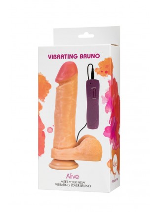 Фаллоимитатор с вибрацией Alive Bruno