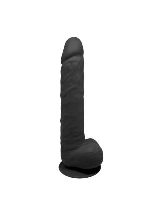 Dildo SilexD Kingston Black (MODEL 15in), two-layer, silicone + Silexpan, diameter 7 cm