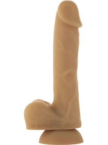 Flexible dildo on the addiction addict - Andrew 8 ″ Silicone Dong - Caramel, Vibrokul as a Gift