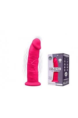 Фалоімітатор з вібрацією SilexD Henry Vibro Pink (MODEL 2 size 7in), двошаровий, діаметр 4,4 см