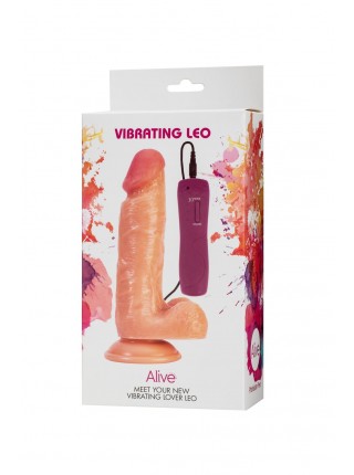 Dildo on the Alive Leo suction cup with vibration