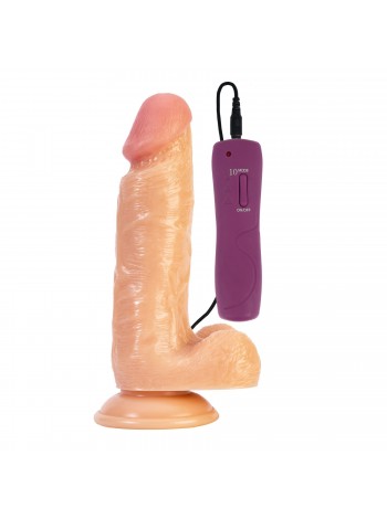 Dildo on the Alive Leo suction cup with vibration
