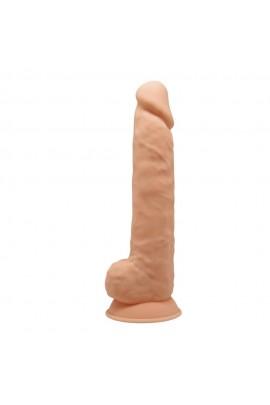 Dildo realistic SilexD Arnold Flesh (MODEL 5 size 10in), two-layer, silicone+Silexpan
