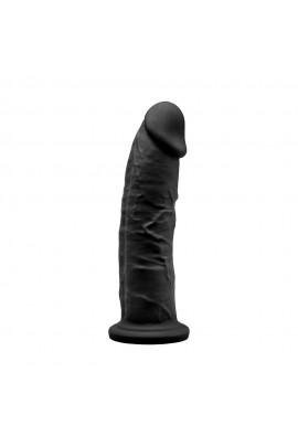 Dildo SilexD Henry Black (MODEL 2 size 7.5in), two-layer, silicone + Silexpan, diameter 4.8cm