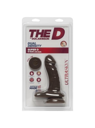 Фалоімітатор Doc Johnson The D - Super D Chocolate, діаметр 3,8см