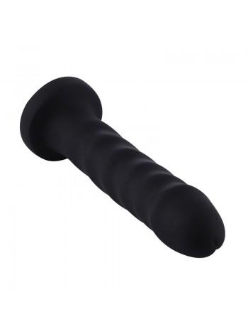 Силиконовый фаллоимитатор для секс-машин Hismith 7.1″ Anal Dildo Black, система KlicLok