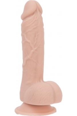 Реалістичний фалоімітатор на присосці ADDICTION — Mark 7,5″ Dildo With Balls, Beige