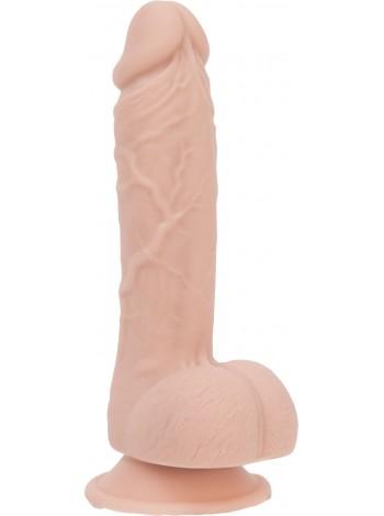 Реалистичный фаллоимитатор на присоске ADDICTION — Mark 7,5″ Dildo With Balls, Beige
