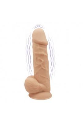 Фаллоимитатор с вибрацией SilexD Norman Vibro Flesh (MODEL 1 size 8,5in), двухслойный, диаметр 5 см