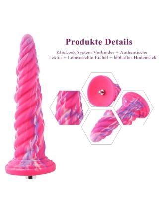 Фантазийный фаллоимитатор 10.12″ для секс-машин Hismith Silicone Dildo rose Monster Series