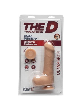 Необрізаний фалоімітатор Doc Johnson The D - Uncut D - 7 Inch With Balls