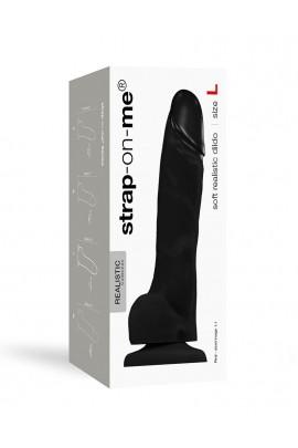 Strap-On-Me SOFT REALISTIC DILDO Black - Size L