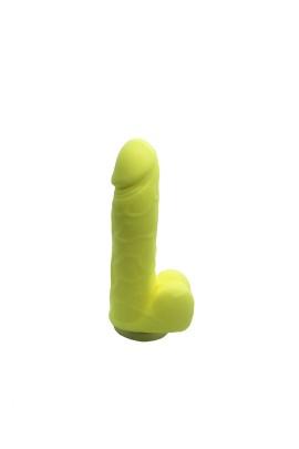 Крафтовое мыло-член с присоской Чистый Кайф Yellow size S натуральное