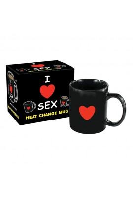 Mug with joke Mug (Heat Change) - I Love Sex