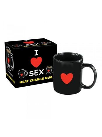 Кружка с приколом Mug (Heat Change) - I Love Sex