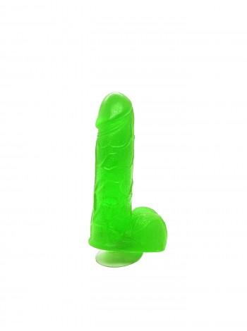 Крафтовое мыло-член с присоской Чистый Кайф Green size S натуральное