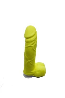 Крафтове натуральне мило-член з присоскою Чистий Кайф Yellow розмір M