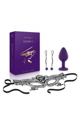 Романтический подарочный набор RIANNE S Ana s Trilogy Set II: пробка 2,7 см, лассо для сосков, маска