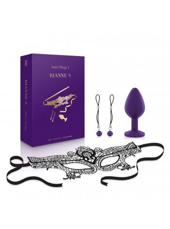 Романтический подарочный набор RIANNE S Ana s Trilogy Set II: пробка 2,7 см, лассо для сосков, маска