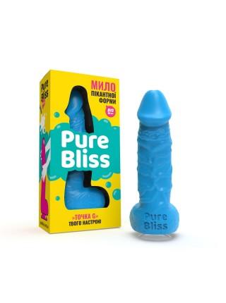 Крафтове мило-член із присоскою Pure Bliss BIG Blue, натуральне