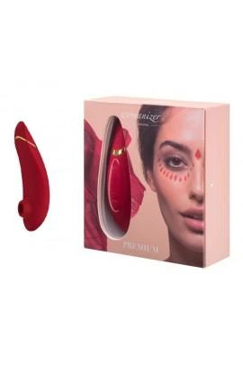 Vacuum Stimulator Clitoris Womanizer Premium, Red