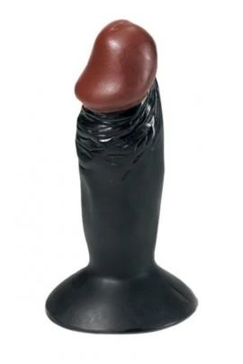 Черный маленький фаллоимитатор MINI SHINY SHANK OPAL 5 DONG, 12,7х3,3 см