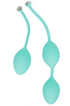 Vaginal balls Pillow Talk - Frisky Teal with crystal