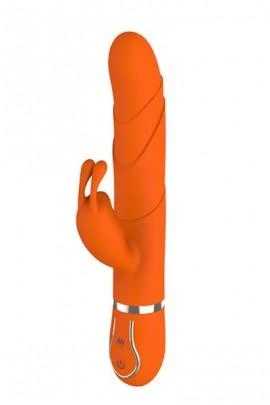 Двомоторний вібратор-кролик DREAM TOYS FLORAL FANTASY, ORANGE