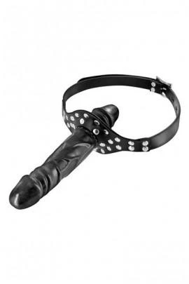 Кляп с двойным фаллоимитатором Fetish Tentation Double Penis Gag