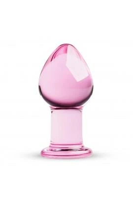 Розовая анальная пробка из стекла Gildo Pink Glass Buttplug No.27