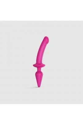 Анальна пробка з дилдо 2в1 Strap-On-Me SWITCH PLUG-IN DILDO Fuchsia L, діаметр 4,5/3,4 см