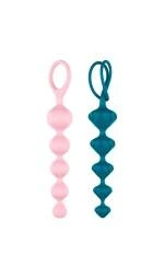Набор анальных бус Satisfyer Beads Colored, диаметр 3,3см и 3,5см