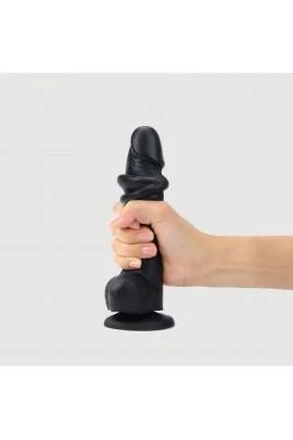 Realistic Dildo Strap-On-Me Sliding Skin Realistic Dildo Black - S, moving skin effect