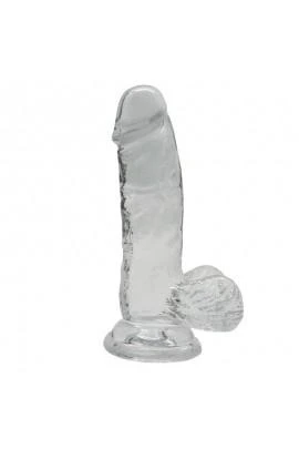 Прозрачный фаллоимитатор на присоске Alive Jelly Dildo Rider, 20х4см